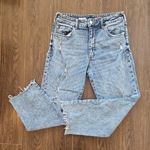 Anthropologie Pilcro & The Letterpress  Distressed Mom Jeans Light Wash size 28